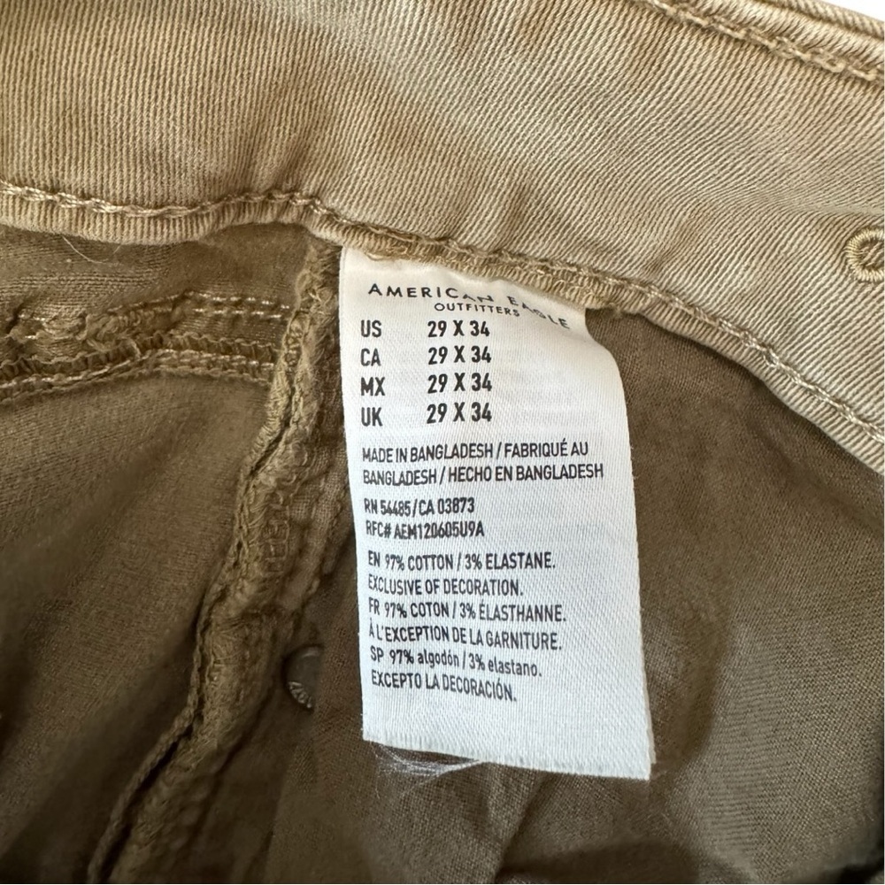American Eagle Outfitters Men’s Straight Jeans in Light Khaki - Picture 8 of 8